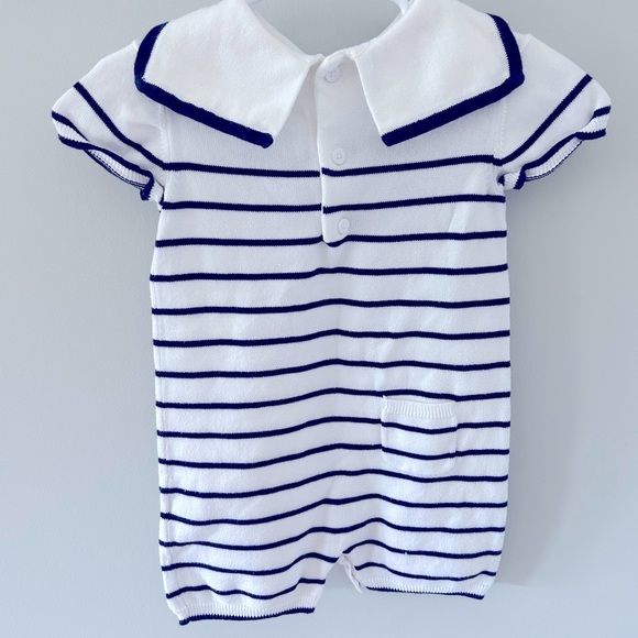 Janie and Jack Nautical Striped Kids One Piece 12-18 months - Picture 2 of 4